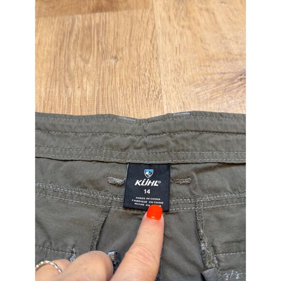 Kuhl Womens Olive Green Cargo Shorts Size 14 Lightweight - Picture 3 of 8